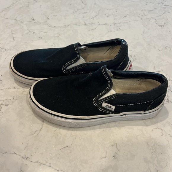Vans Black and White Classic Slip Ons - Picture 3 of 8